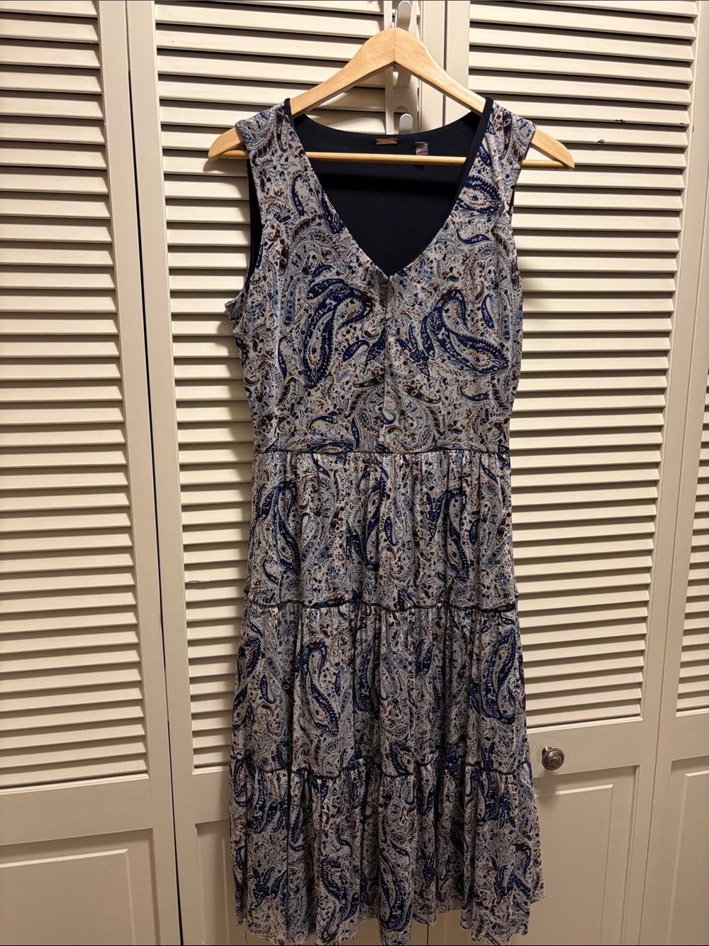 T Tahari Paisley Midi Dress Small